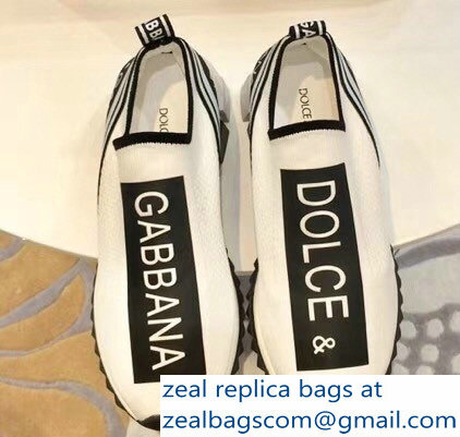 Dolce & Gabbana Branded Sorrento Lovers Sneakers White 2018 - Click Image to Close